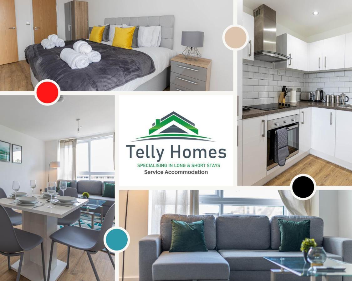 Marigold at Telly Homes: Central Birmingham Apartment with WiFi Exterior photo