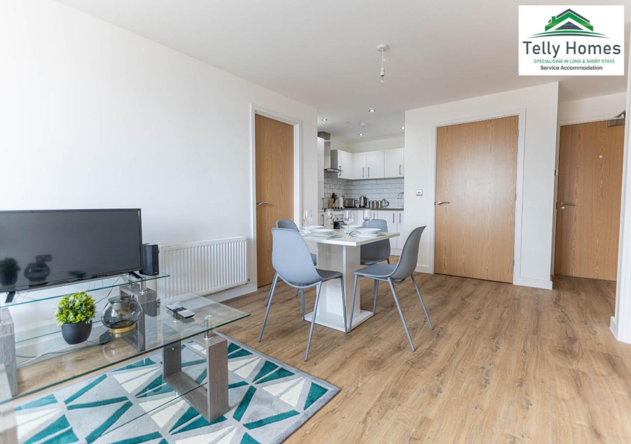 Marigold at Telly Homes: Central Birmingham Apartment with WiFi Exterior photo
